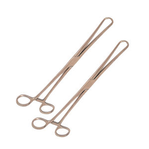 Tenáculos Uterinos de Alta Calidad, Acabado Dall, Doble Curvatura, 25 cm, Acero Metálico, Pinzas Quirúrgicas, Herramienta de Ginecología - Product Image 2