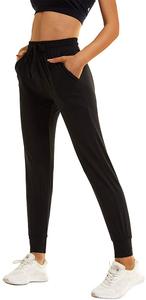 Women's Winter Mid Joggers Pants Side Stripe Lightweight Athletic <b>Leggings</b> Casual Workout Yoga Running Flat Tapered Lounge 100% - Product Image 2