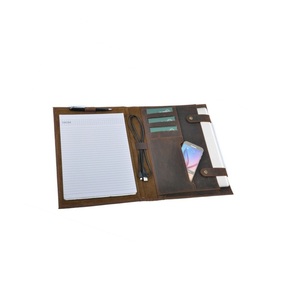 Organizador de documentos de cuero PU marrón de alta calidad Productos de archivo Género - Product Image 1