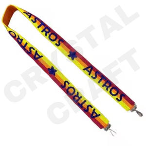 Correa de Bolso Bordada a Mano con Cuentas de Semillas de Oro Blanco Personalizada CRYSTAL CRAFT con 'Hook Em Horns' para Accesorios de Bolsos - Product Image 2