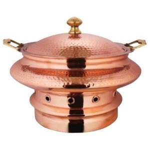 Plato de frotamiento de cobre de primera calidad con acabado martillado a mano, ideal para Buffet, catering, bodas y banquetes - Product Image 3