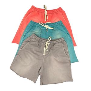 Custom Logo Summer Acid Washed <b>Sweat</b> <b>Shorts</b> for <b>Men</b> 100% Cotton French Terry solid Pattern Drawstring <b>Shorts</b> For <b>Men</b> - Product Image 1