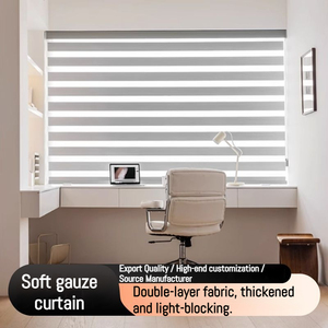 Persianas Zebra Motorizadas Inteligentes de Tamaño Personalizado, Compatibles con HomeKit, Doble Capa Día/Noche con Mecanismo de Resorte para Ventanas Grandes - Product Image 4