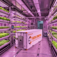 Grand conteneur vertical intelligent pour la culture de légumes, usine de culture hydroponique automatisée, couvercle en acier inoxydable 304 pour la laitue