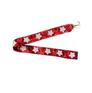 Sangle de sac à main en perles de Noël artisanale, style broderie, mode de Noël, perles de rocaille, sangle de sac brodée réglable - Product Image 4