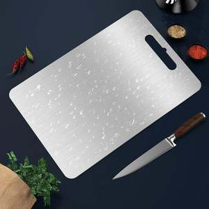 เขียงไทเทเนียมเกรดอาหารป้องกันการกัดกร่อนและป้องกันแบคทีเรียเขียงสำหรับใช้ในครัว - Product Image 4