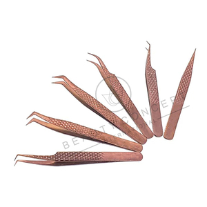Pince à cils plasma or rose, service OEM en acier inoxydable, 6 pièces, par Beauty Concept écologique - Product Image 6