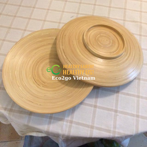 Plato de bambú natural hecho a mano, panel de pared para niños, Eco2go, plato grabado ecológico de Vietnam - Product Image 6
