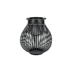 Wire Design Metal Iron <b>Candle</b> <b>Lantern</b> <b>Black</b> Coated for Home & Garden Lighting Decor Hanging & Floor <b>Candle</b> <b>Lantern</b> - Product Image 2