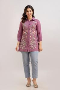 Ropa informal Mal algodón con bordado Kurti mujer moda fábrica al por mayor fabricante y proveedor al precio más bajo - Product Image 6