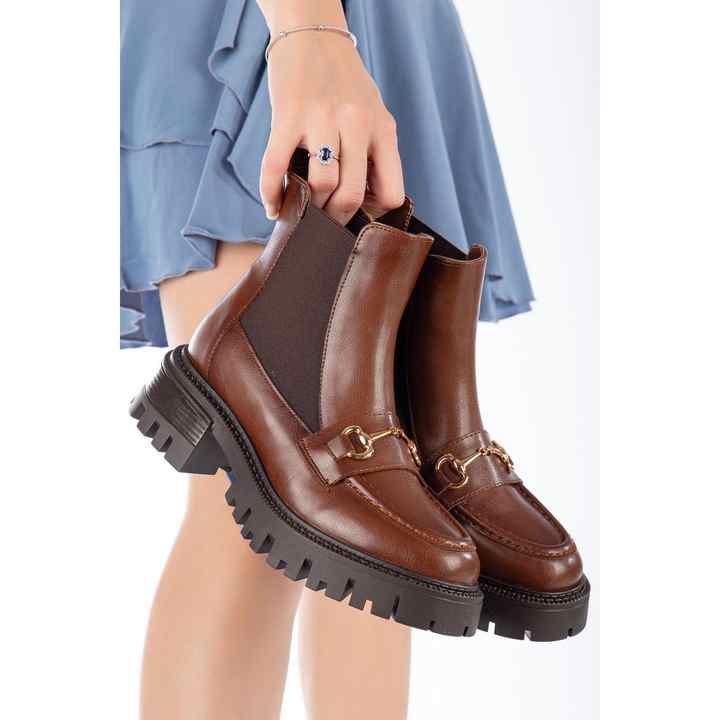 Suins Eleta Women's Boots with Elastic Buckle Detail on the Sides