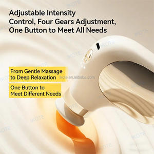 Mini pistola de masaje de bolsillo con 4 cabezales de masaje de silicona, ligera, portátil, perfecta para uso en la oficina y el hogar, masaje muscular de bajo ruido - Product Image 3