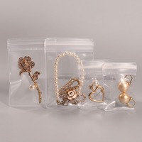 En stock, sac à bijoux en EVA avec fermeture éclair, plusieurs tailles, transparent, refermable, pochette auto-scellante en EVA pour bijoux, bagues, boucles d'oreilles, emballage cadeau
