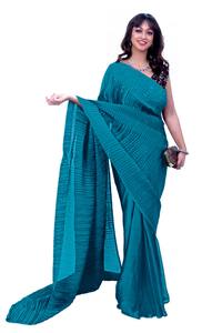 ส่าหรีดูเก๋ไก๋สไตล์ชนเผ่าสำหรับงานแต่งงานและงานอีเวนต์อินเดียหรูหราบอลลีวู้ดจากดีไซเนอร์ส่าหรีส่งออกจากอินเดีย - Product Image 6