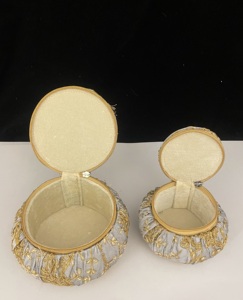 Indian Handmade Embroidered <b>Sweet</b> <b>Box</b> Dry Fruit <b>Box</b> Handmade Matki Bag Indian Bridesmaid <b>Box</b> Wedding Favors Return <b>Gifts</b> - Product Image 4