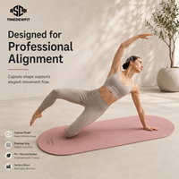 Tapis de yoga personnalisé en caoutchouc PU, qualité studio, base en caoutchouc naturel, antidérapant, tapis ondulé arqué avec service de maquette GRATUIT