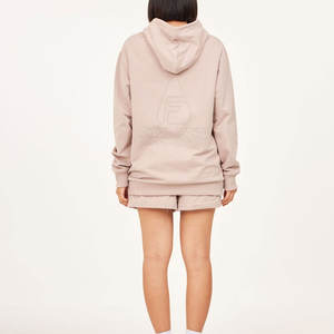 Ensemble de sweat-shirts et shorts pour femmes, design personnalisé, hiver, uni, décontracté, couleur personnalisée, respirant, écologique, ensemble de 2 pièces - Product Image 4