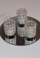 Portavelas redondo de aluminio Portavelas de metal pequeño plateado para decoración de hotel o boda en casa - Product Image 5