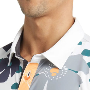 Men's Embroidered Oxford Floral Printed for Shirt Custom Short Sleeve Golf Casual Sportswear OEM ODM Team <b>Builder</b> - Product Image 6