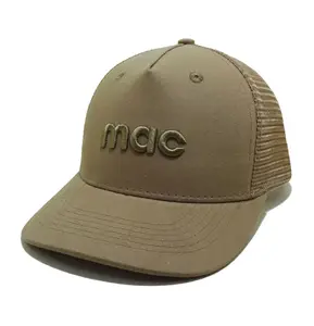 MAC 자수 로고 베트남 맞춤형 골프 모자 트럭 운전사 모자 남성 스포츠웨어 5 패널 3D 자수 로고 여성 헤드 기어