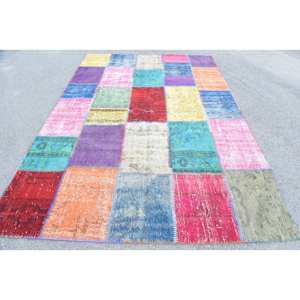 พรมสไตล์ตุรกีวินเทจสไตล์โบฮีเมียน9.4ft เบจ6.7ชิ้นแบบคลาสสิกผืนใหญ่ทำจากผ้าขนสัตว์ทำจากยางรูปแบบการเย็บปะติดปะต่อกันด้านหลังสำหรับตกแต่งห้องโถงห้อง - Product Image 1