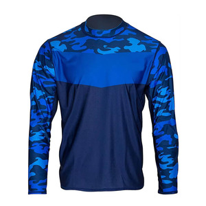 Wholesale Satin Knitted Fishing <b>Shirts</b> Long Sleeve Jersey Wear Bulk Quantity <b>Collarless</b> Design at Discounted Price - Product Image 1