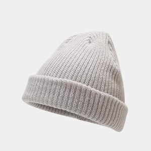 Bonnets d'hiver pour hommes en jacquard 100% coton de couleur unie OEM logo personnalisé vente en gros bonnet tricoté avec doublure en laine bonnets de style chaud - Product Image 2
