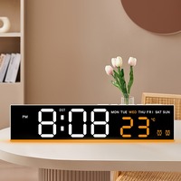 Huayang 6685 Spiegel-LED-Digitalwecker mit Doppelalarmen, RGB-Basis-Nachtlicht, Timer, Temperaturanzeige und Dual-USB-Ladeanschluss