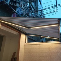 Pare-soleil d'extérieur, auvent latéral rétractable automatique, auvent roulant en aluminium, auvent de porte