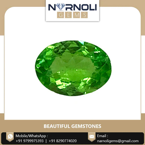 Tsavorita de alta calidad facetada ovalada disponible a precio mayorista - Product Image 2