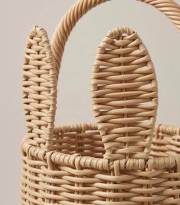 Cestas redondas de ratán Natural para Pascua para niños, cestas elegantes de dulces de ratán para niños, cesta artesanal de variedad de diseños OEM de Vietnam - Product Image 6