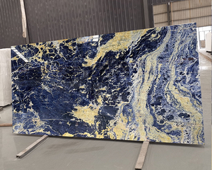 โดโลไมต์แผ่นหินแกรนิตสีฟ้า Cloisonne แผ่นพื้นเคลือบโอนิกซ์กระเบื้องปูพื้นตกแต่งภายนอกหินอ่อนธรรมชาติ - Product Image 2