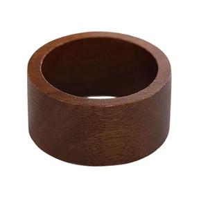 Ronds de serviette en bois classiques finition naturelle décor de table fait main pour les fêtes de mariage et les événements gastronomiques - Product Image 4