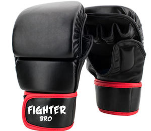 Guantes de boxeo Estilo MMA Guantes de entrenamiento de cuero sintético Guantes de práctica de agarre de construcción ligeros - Product Image 1