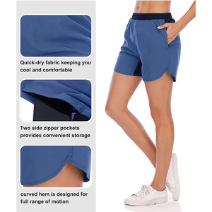 Shorts de sport décontractés pour femmes en couleurs unies shorts pour femmes cordon de serrage et printemps coton Spandex pantalons de survêtement femmes shorts - Product Image 2