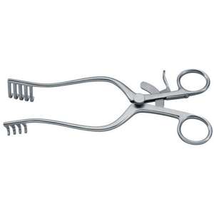 Instruments chirurgicaux, rétracteurs auto-fixants, rétracteur pointu et arrondi, 5 cm, 2x3 branches, rétracteur auto-fixant traversant - Product Image 6