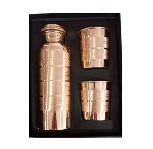 High Demanding Pure Copper Water Bottle Copper Gift ware Bottle Customized At Reasonable Price Modern Copper Bottle