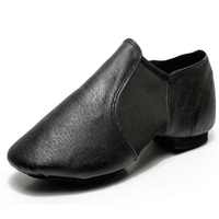 Sepatu Balet Elastis Hitam Profesional Grosir untuk Dewasa, Bahan Kulit Paten, Lapisan Suede Lembut, Pilihan Bulu, untuk Anak Perempuan dan Laki-laki