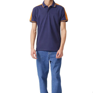 Polo de sport 100% coton en gros, nouveau polo pour homme, polo à manches courtes avec impression personnalisée, broderie marine - Product Image 1