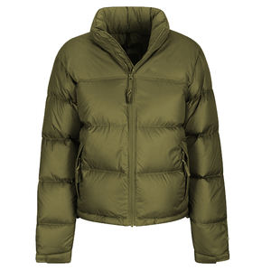 Chaqueta acolchada con cremallera 3D de Color sólido para hombre, chaqueta de invierno 3D bordada con cremallera, soporte tejido, burbuja ligera, seda de nailon, venta al por mayor - Product Image 3