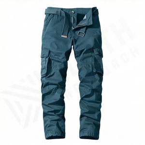 Pantalones Multibolsillos de Algodón para Hombre, Ropa de Exterior, Overoles, Color Sólido, Holgados, Casuales, Largos, Personalizados - Product Image 1