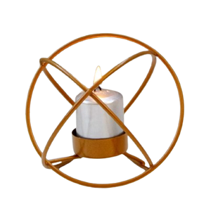 Custom Gold Electroplated Tea Light <b>Candle</b> Holder for Table Top Unique T-Light <b>Candle</b> Holder for Sale New <b>Candle</b> Stand - Product Image 1