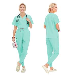 Personalizable mujer Top Scrub traje de moda médico enfermería Jogger Scrubs Hospital uniformes conjuntos para mujeres - Product Image 1