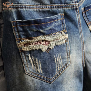 Vente en gros à prix réduit de shorts en denim déchirés pour hommes, pantalons et shorts en jean déchirés de qualité supérieure au design personnalisé - Product Image 2