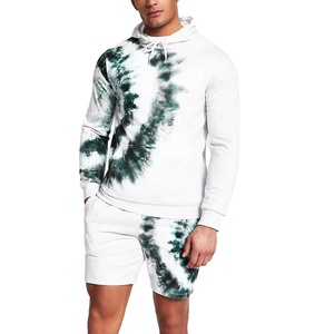 Men's Custom Logo Printed Sport Hoodies and Shorts Tracksuit Breathable <b>Knitted</b> Sweatshirt and Sweatsuit 2 Piece <b>Set</b> for Summer - Product Image 1