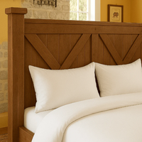 Lit en teck au design minimaliste Queen-Size Meubles européens en bois massif Style traditionnel Finition en teck naturel Rangement pour la maison
