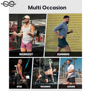 กางเกงขาสั้นวิ่งออกกำลังกายสำหรับผู้ชายแห้งเร็วมีกระเป๋ามีซิปไม่มีซับในระบายอากาศได้สำหรับออกกำลังกายในยิม - Product Image 6