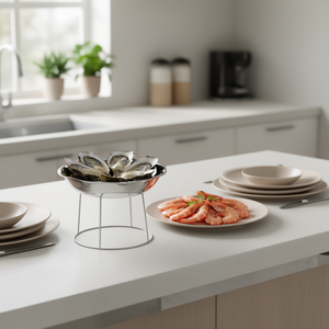 Support en acier chromé Ilsa pour plateau à fruits de mer D. 20/25x19h Accessoire de table - Product Image 3