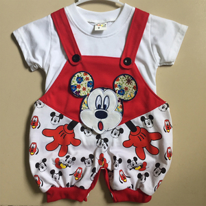 เสื้อผ้าเด็กแรกเกิดน่ารักขายส่ง ผ้าฝ้าย 100% เนื้อนุ่ม ถักแบบบูติก ชุดรอมเปอร์เด็กผู้ชายและเด็กผู้หญิงแบบเรียบ - Product Image 4