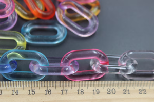 Eslabones de Cadena de Resina Transparente de Gran Tamaño y Coloridos para Decoración de Paredes, Proyectos de Bricolaje, Separador de Ambientes - Product Image 2